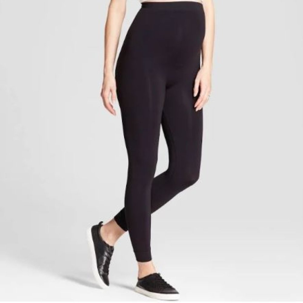 Maternity Seamless Footless Tight Belly Leggings